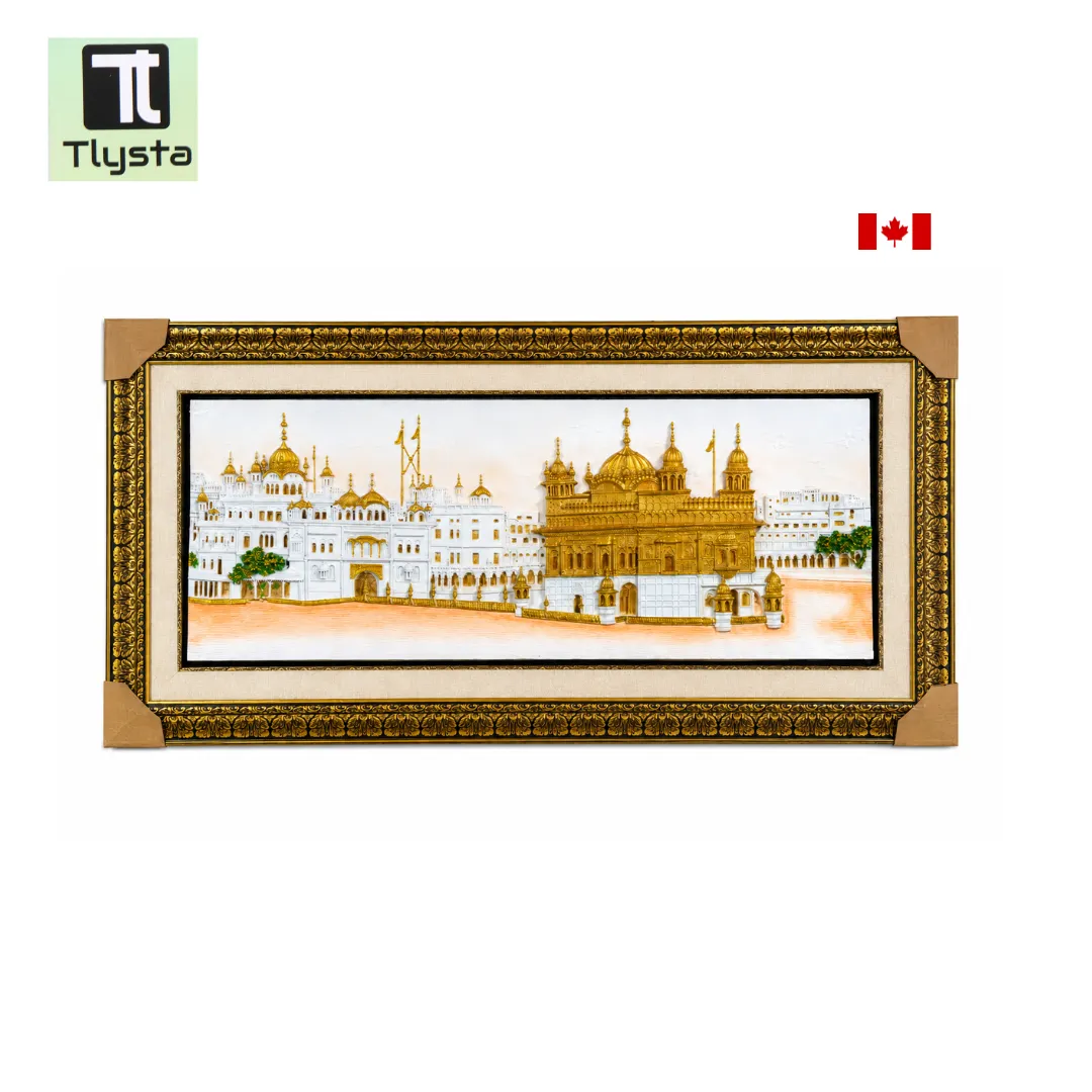 Golden Temple 3D Photo Frame Premium Quality Size 30X60 inches