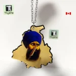 Sant Jarnail Singh Bhindrawale Punjab Map Car Hanging