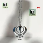 Silver Khanda Car Hanging Small Size