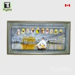 Ten Gurus with Baba Deep Singh Ji Photo Frame Grey Size 48x24 inch