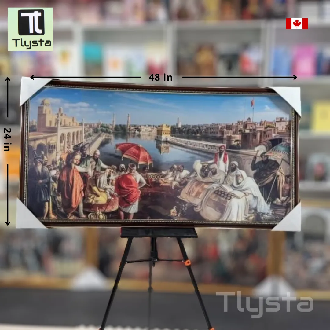 Maharaja Ranjit Singh Darbar Photo Frame Design 4 Size 48x24