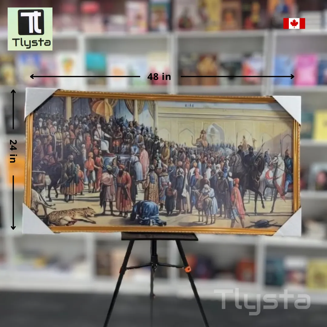 Maharaja Ranjit Singh Darbar Photo Frame Size 48x24