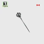 Silver Khanda Baaj for Turban wirh Stone