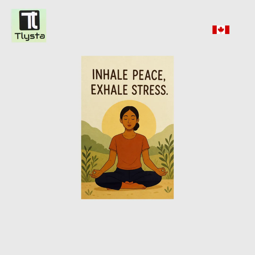 INHALE PEACE, EXHALE STRESS Poster Size 13x19 inch