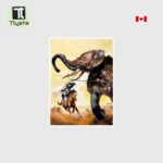 Bhai Bachittar Singh Ji vs War Elephant Poster Size 8x11 inch
