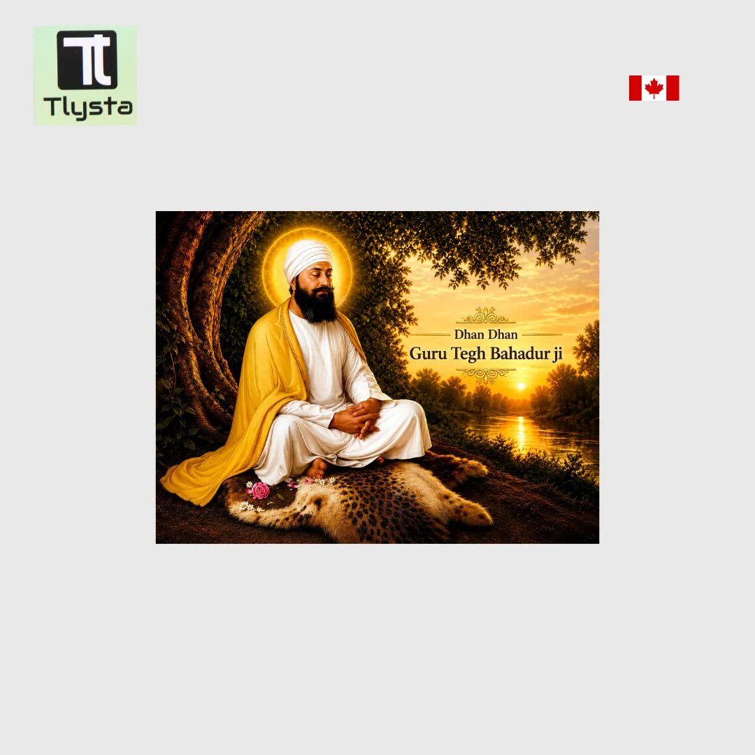 Guru Tegh Bahadur Ji Sticky Board Size 8x11 inch