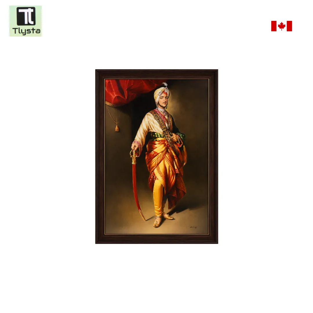 Maharaja Duleep Singh Photo with Brown Frame Maharaja Duleep Singh Photo - Image 1