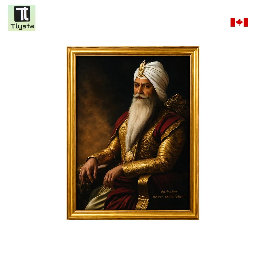 Maharaja Ranjit Singh Photo with Golden Frame_3_11zon Maharaja Ranjit Singh Photo - Image 1