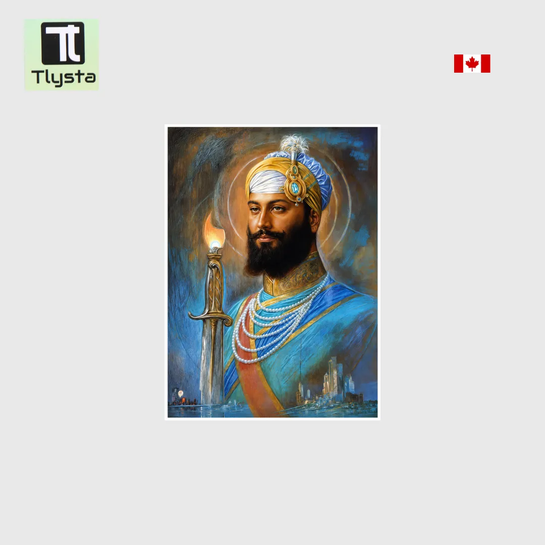 Sri Guru Hargobind Sahib Ji Poster Style 1 Size 8x11 inch