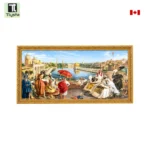 Maharaja Ranjit Singh at the Darbar Sahib Photo Frame Size (48×24 Inches 4×2 Feet)