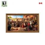 Maharaja Ranjit Singh’s court at Lahore Fort By August Schoefft Photo Frame (48×24 Inches 4×2 Feet)