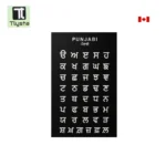 Punjabi Gurmukhi Alphabet Color Black Sticky Board Size 8×11 inch