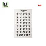 Punjabi Gurmukhi Alphabet Color White Sticky Board Size 8×11 inch