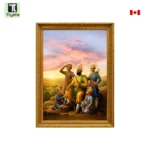 Sri Guru Gobind Singh Ji with Chaar Sahibzade Photo Frame (24×36 Inches 2×3 Feet)