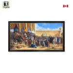 Maharaja Ranjit Singh Darbar Black Photo Frame Size 60×30 Inch