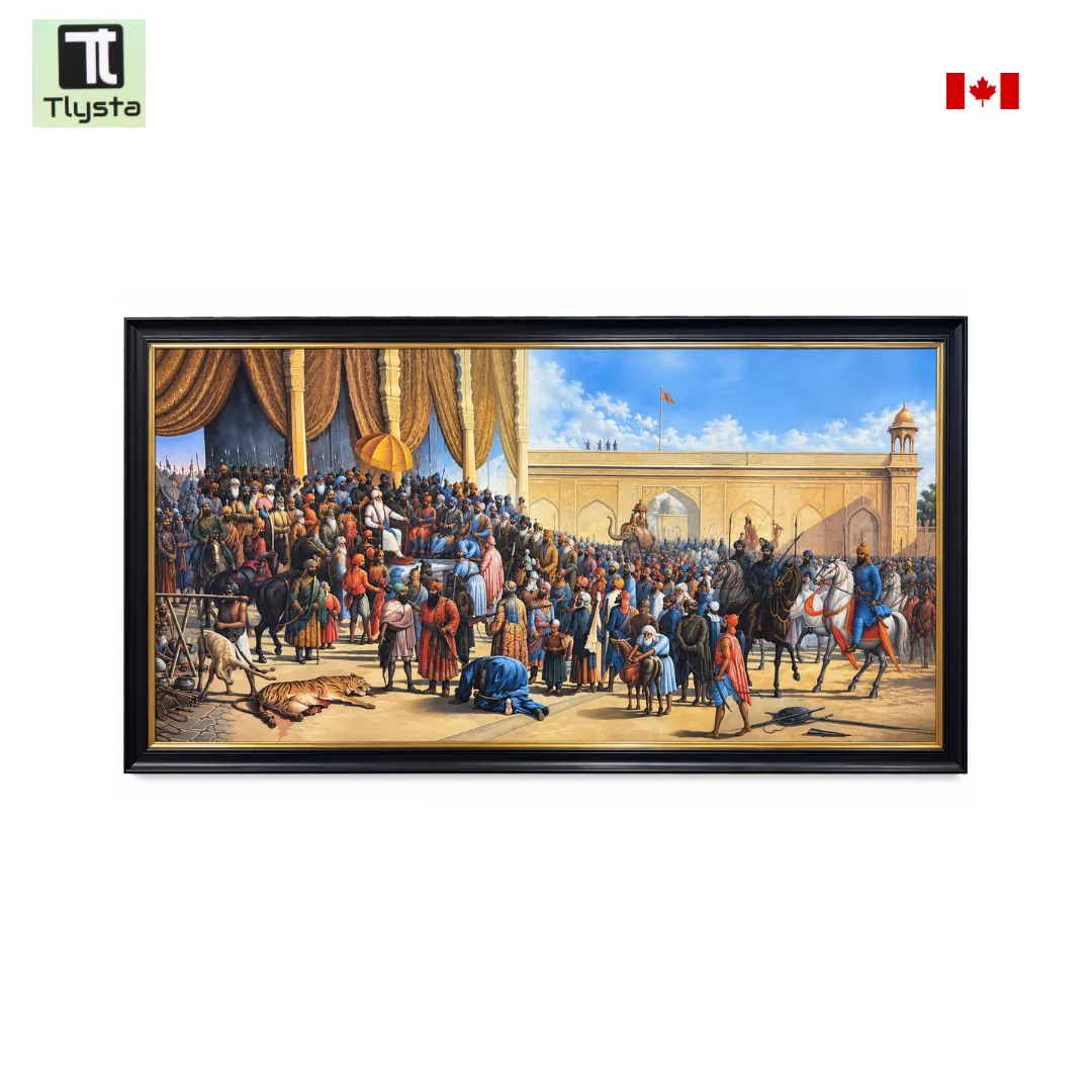 Maharaja Ranjit Singh Darbar Black Photo Frame Size 60×30 Inch Maharaja Ranjit Singh Darbar Black Photo Frame Size 60×30 Inch