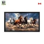 Running Horses Photo Frame Size (60×36 Inches 5×3 Feet)