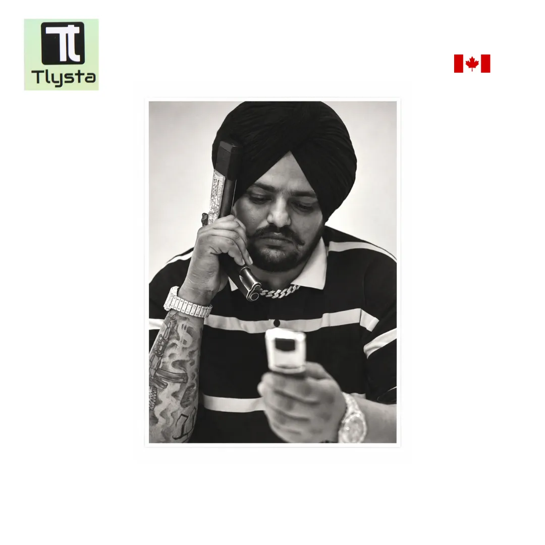 Sidhu Moose Wala Black & White Poster Size 8×11 inch Sidhu Moose Wala Black & White Poster Size 8×11 inch