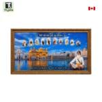 Ten Gurus Photo Frame with Baba Deep Singh Ji Size (60×36 Inches 5×3 Feet)