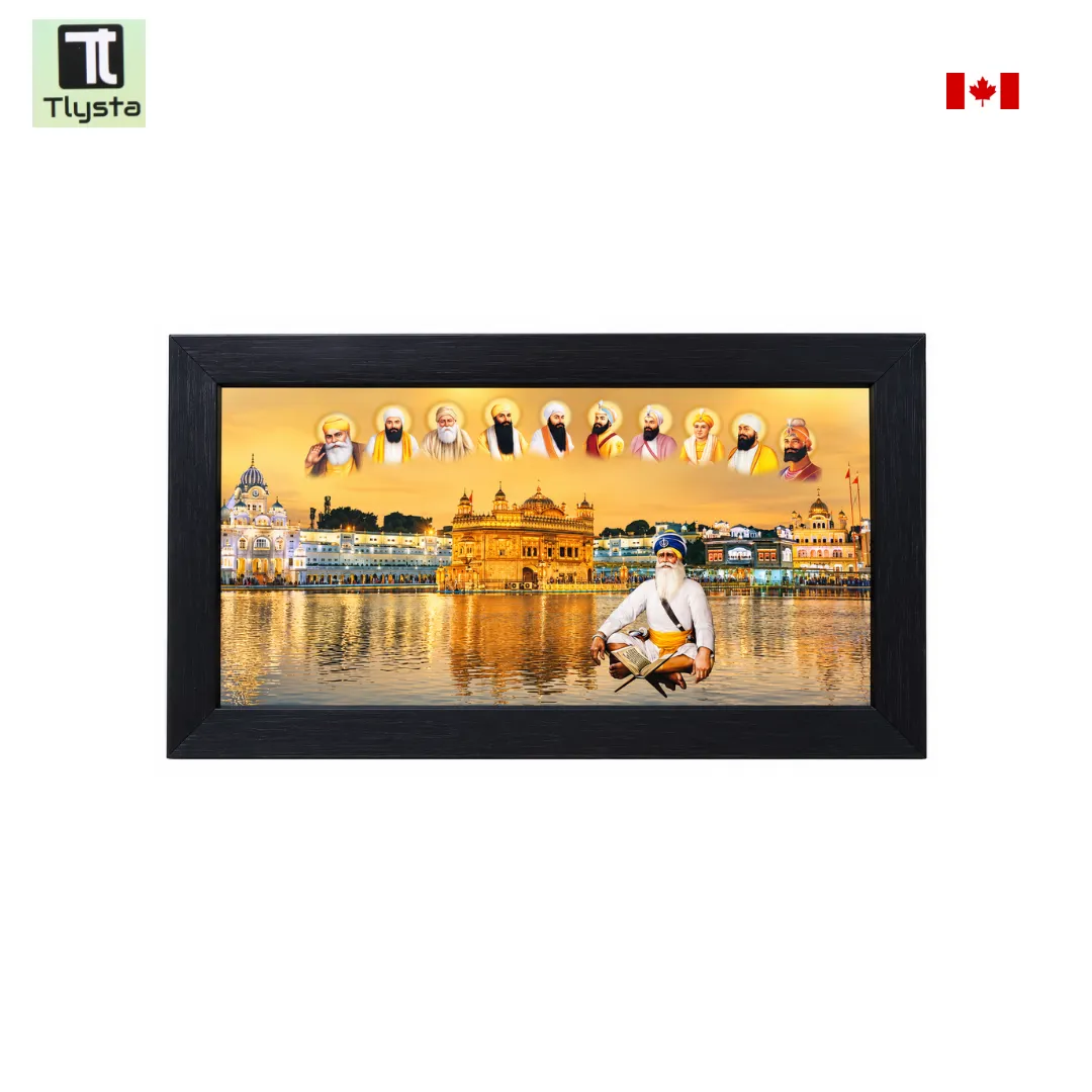 Golden Temple with Ten Gurus Photo Frame Size 20×10 inch