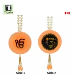 Guru Nanak Dev Ji Ik Onkar Car Hanging Color Peach