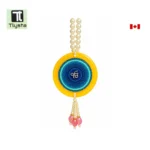 Ik Onkar Car Hanging Color Yellow Blue