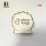 Ik Onkar Satnam Car Dashboard Color Golden
