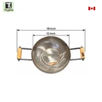 Sarbloh Karahi or kadahi Size 12 Inch Flat Surface