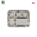 Steel Plate or Langar Thali Partition Plate Size Large - Image 2