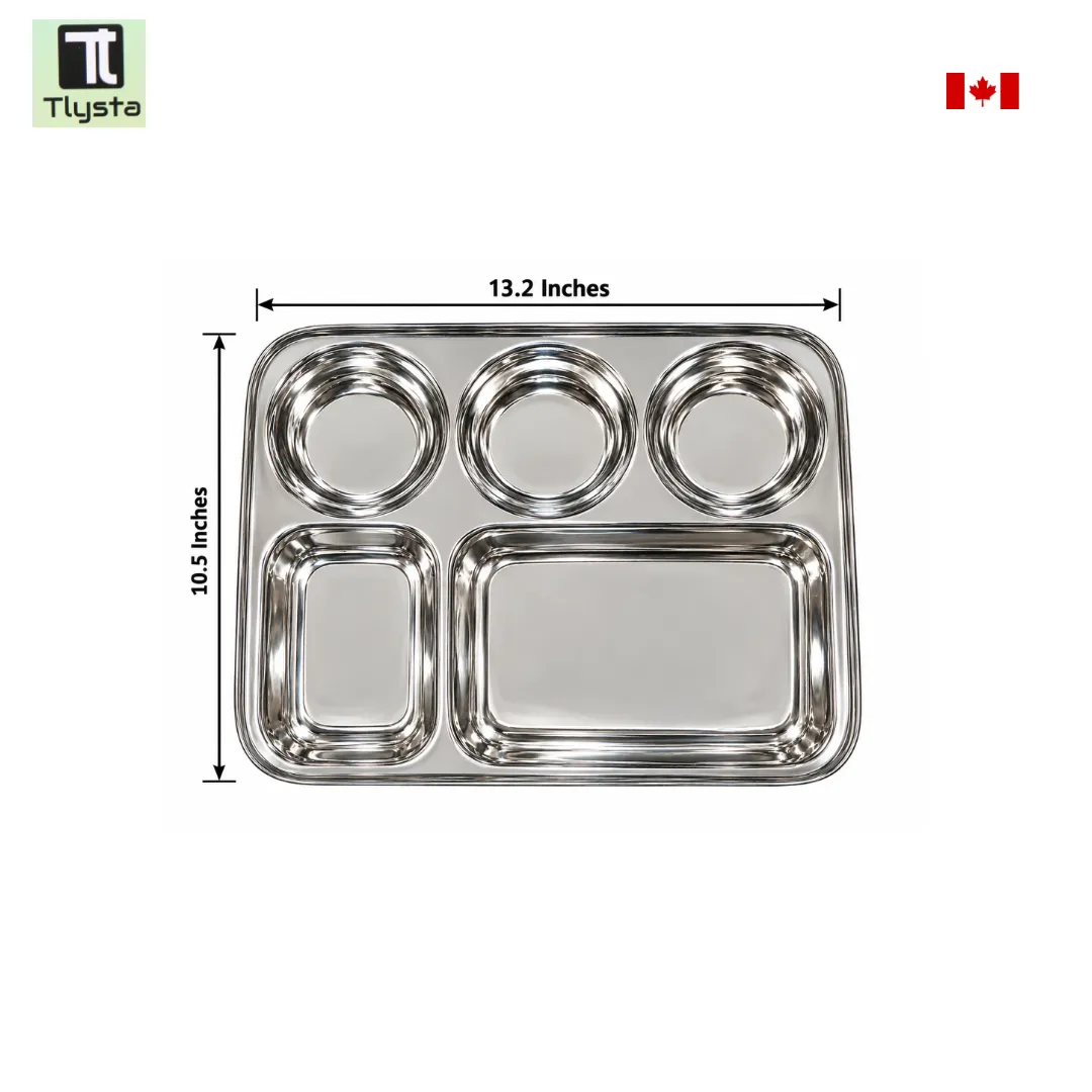 Steel Plate or Langar Thali Partition Plate Size Large